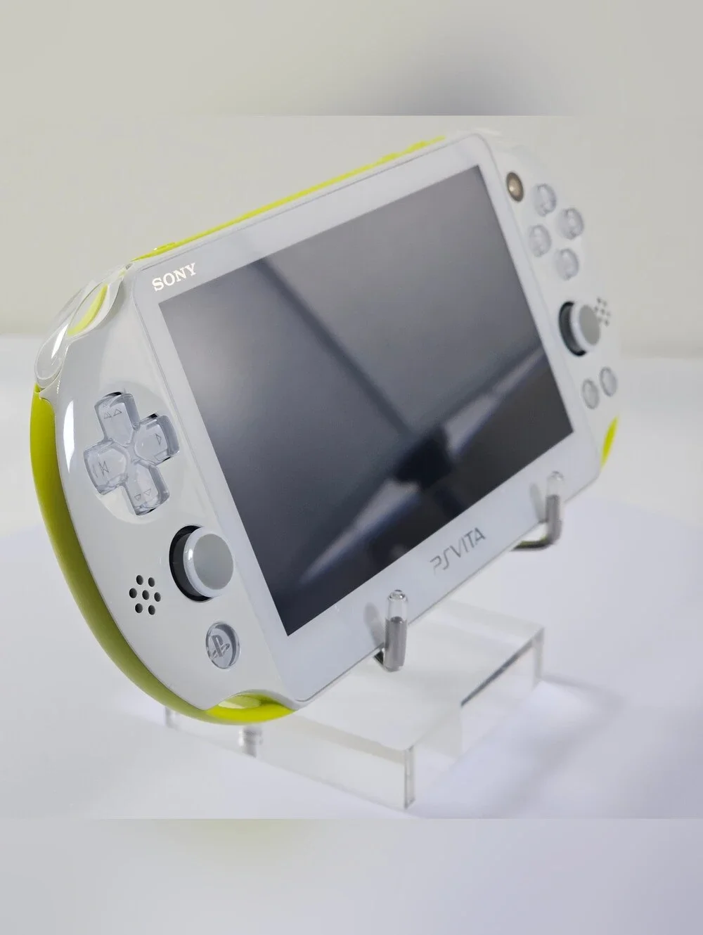 Sony PS Vita Slim 2000 White–Lime Green | Plug & Play | Accessories & Content